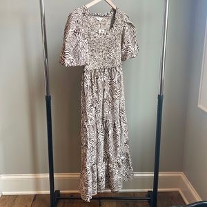 NWT smocked ankle length dress